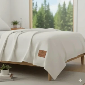 Sustainable organic cotton weighted blanket, a top choice for eco-conscious Canadians seeking the best weighted blanket.