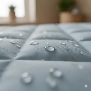 Close-up illustration of breathable bamboo fabric texture, ideal for wicking moisture during hot Ontario summers.