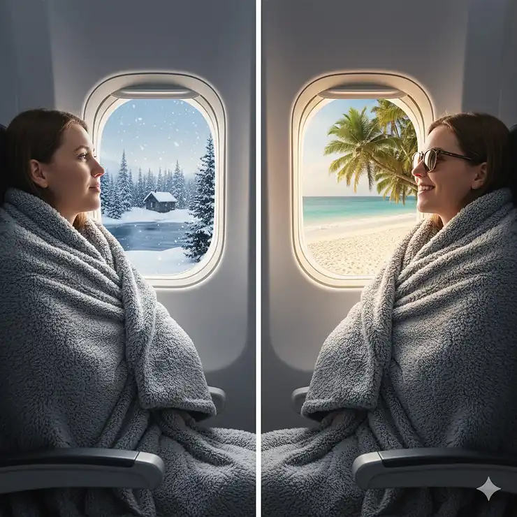 travel blanket airplane