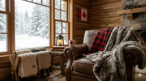 Luxurious thick faux fur throw blankets for winter warmth, ideal for cold Ontario or Quebec nights.