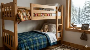 Colorful twin size blankets for kids' bunk beds, ideal for Canadian family homes and cottages.