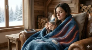 Safety features of electric heated fleece blankets including auto-shutoff timers and CSA certification for Canadian homes.