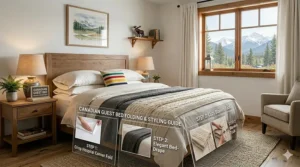 Alt text for image 5: Graphic icons representing OEKO-TEX certified, hypoallergenic full size blankets for guest bedroom setups to ensure a safe sleep for visitors.