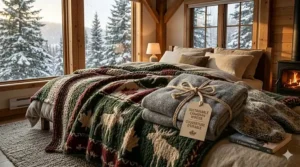 Sustainably sourced, heavy-duty king blanket designed for durability through many Canadian winters.