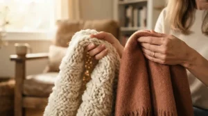 An infographic showing breathable fabrics in muslin vs fleece baby blankets for Canadian winters