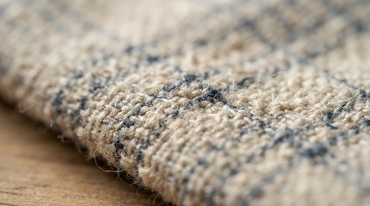 Close-up view of the fabric texture on a white photography backdrop blanket, highlighting its premium woven quality.